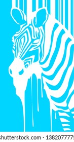 Animal zebra texture seamless pattern vector