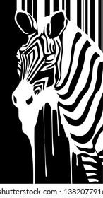 Animal zebra texture seamless pattern vector