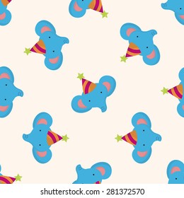 animal,ephant cartoon , cartoon seamless pattern background