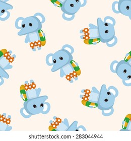 animal,ephant summer cartoon ,seamless pattern