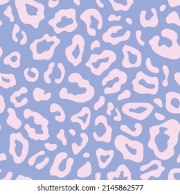 Animalistic hand-drawn background. Leopard seamless pattern. Vector illustration. Cute leopard skin.