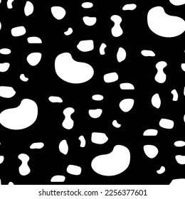 animalistic print black and white pattern in seamless pattern for fabric, clothing. vector illustration 