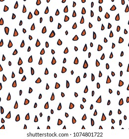 Animalistic seanless pattern. Spots on white background. Vector illustration.
