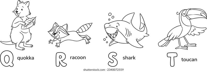 Animals ABC coloring book for kids