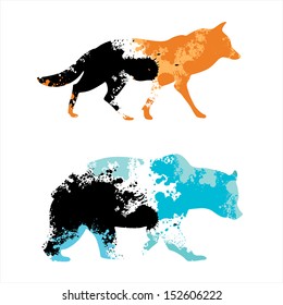 Animals abstract logo template. Vector icon. Editable