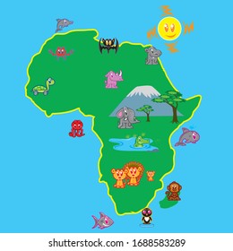 Animals Africa Education cartoon kids