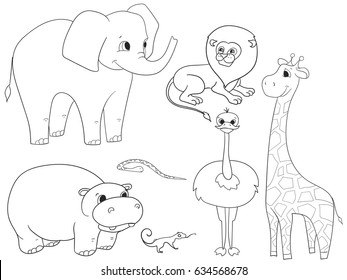 386 Zoo scene coloring book Images, Stock Photos & Vectors | Shutterstock