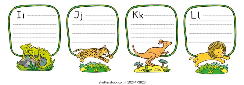 Animals alphabet or ABC.