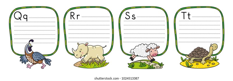 Animals alphabet or ABC.