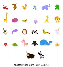Animals from animal alphabet