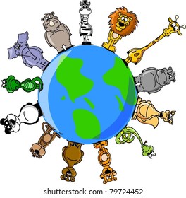 Animals around the Earth