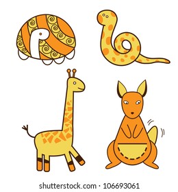animals of Australia (vector)