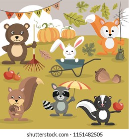 Animals Autumn Fun