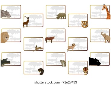 Animals in the background frame with trees