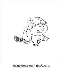 Design-Symbol für Tiere Biber