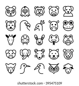 Animals and Birds Vector Icons 1