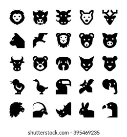 Animals and Birds Vector Icons 2