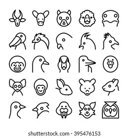 Animals and Birds Vector Icons 9