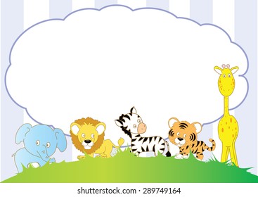 animals with blank border
