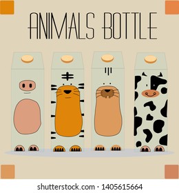 animals in bottle for product design