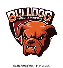 Animals bulldog Head Logo Badge esports
