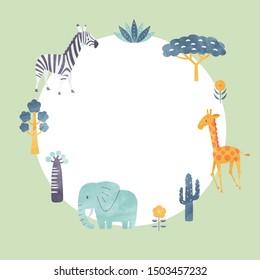 animals and cactus in savanna