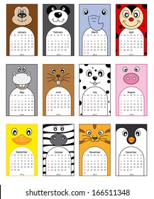 Animals calendar 2014