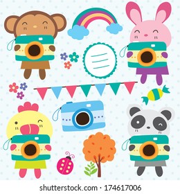 animals camera clip art