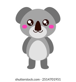 Animals cartoon. Koala animal cartoon. Digital art illustration.