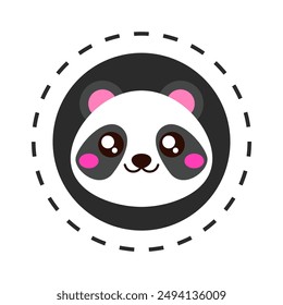 Animals cartoon. Panda animal cartoon. Digital art illustration.