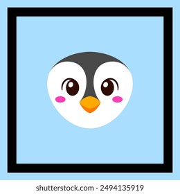 Animals cartoon. Penguin animals cartoon. Digital art illustration.