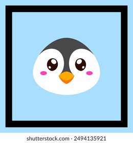 Animals cartoon. Penguin animals cartoon. Digital art illustration.