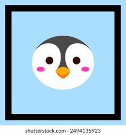 Animals cartoon. Penguin animals cartoon. Digital art illustration.