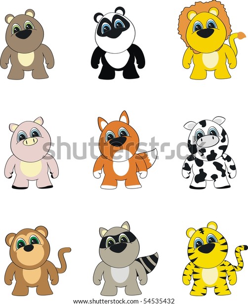 Animals Cartoon Set Vector Format Very Stock Vector (Royalty Free ...