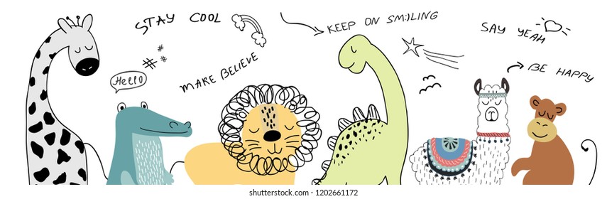 animals cartoon vector illustration