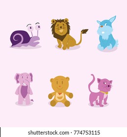 Animals Cartoon Vector Illustration Character
