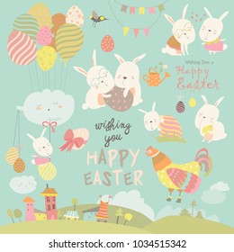 Animals celebrating Easter