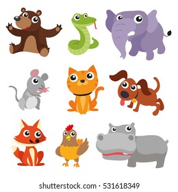 Collection Cute Animals Part 3 Stock Vector (Royalty Free) 38585128 ...