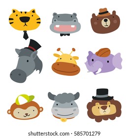 Animals character design,cartoon for kid