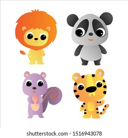animals character icon vector design