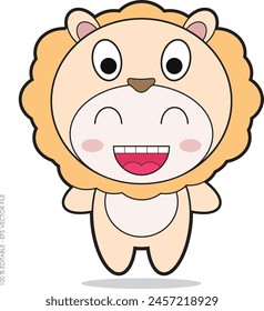 animals character with lion vector