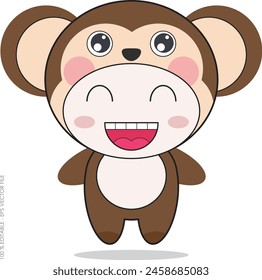 animals character with monkey vector