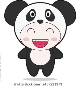 animals character with panda vector