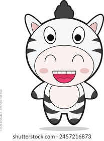 animals character with zebra vector