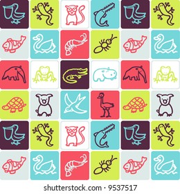 animals check pattern 4
