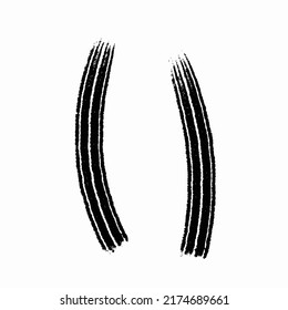 Animals claw scratches. Claw scratches. Black animals claw set. Grunge scratches claws. Wild animals concept. Vector illustration on white background.