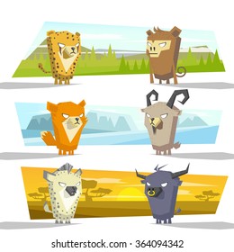 Animals collection team B,vector,illustration