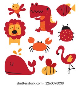 animals collection vector design