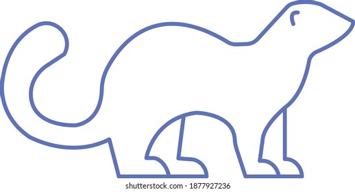 Animals colorful line vector icons