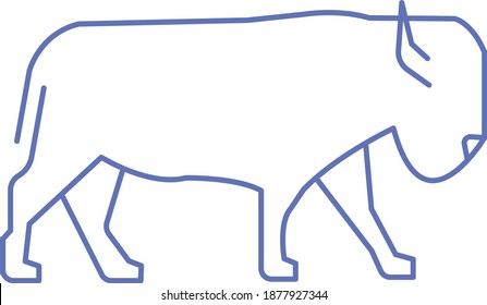 Animals colorful line vector icons